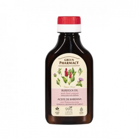 Tratamente si masca de par - Ulei de brusture cu ardei iute rosu, 100ml