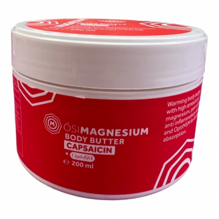Tratamente ingrijire corp - Unt de corp cu capsaicin + OptiMSM, Osimagnesium, 200 ml