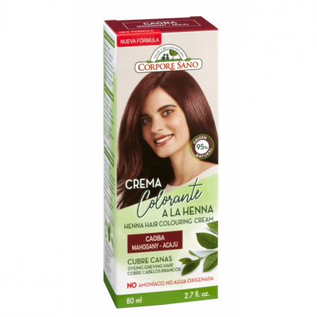 Vopsea de par si oxidant - Vopsea henna crema semipermanenta - mahon Corpore Sano 60 ml