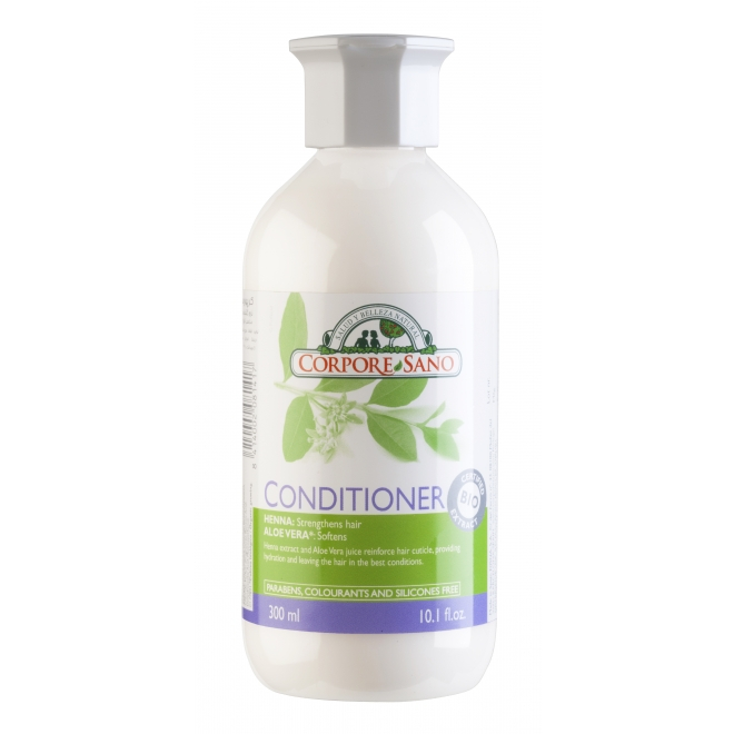 Balsam fortifiant pentru toate tipurile de par cu extracte BIO din Henna si Aloe Vera, Corpore Sano Fortifying Conditioner, 300 ml