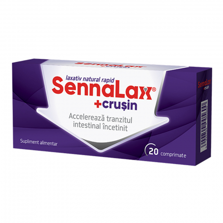 Laxative - Supliment alimentar, laxativ rapid Sennalax Plus Crusin, 20 caps