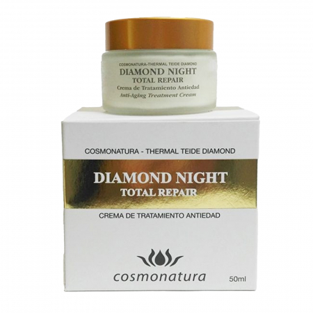 Cosmetica-facial - Diamond crema faciala, de noapte, cosmonatura, cu argila, serotonina, gel de aloe vera, 50 ml