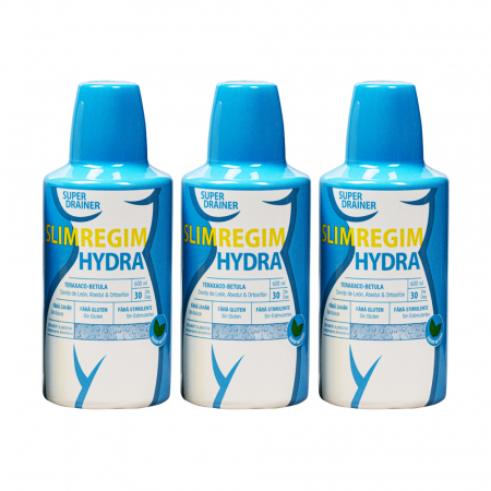 Slabit si detoxifiere - Pachet 3 bucati Slimregim Hydra, 600 ml : Slabit si detoxifiere, controlul greutatii, betula si teraxaco
