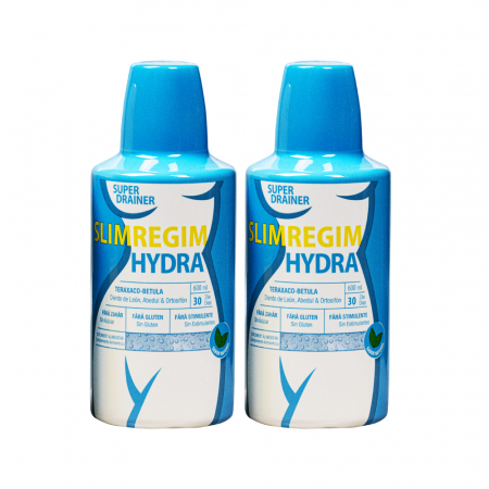 Slabit si detoxifiere - Pachet 2 bucati Slimregim Hydra, 600 ml : Slabit si detoxifiere, controlul greutatii, betula si teraxaco