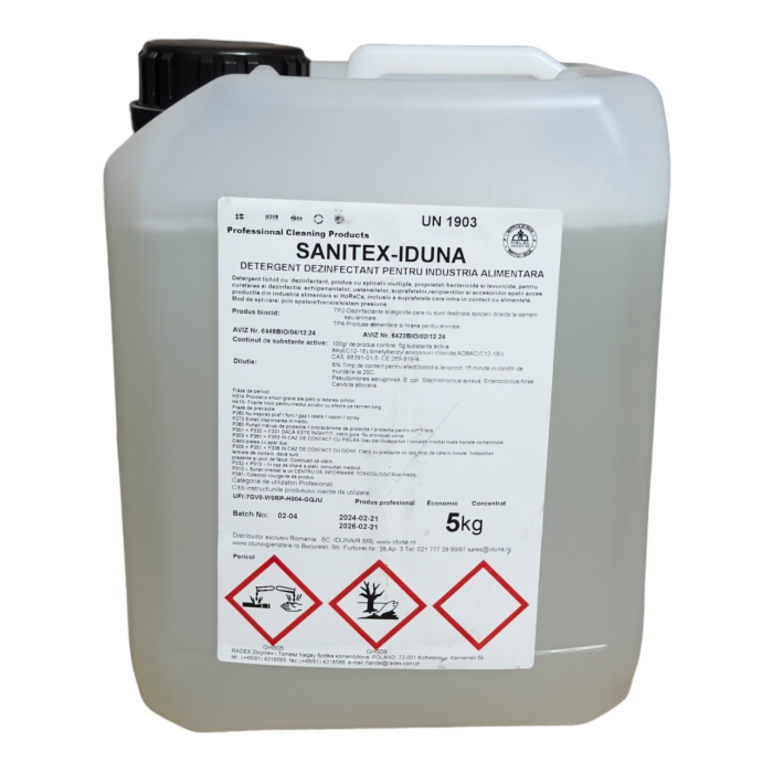 Detergent cu dezinfectant pentru ustensile bucatarie Sanitex 5 kg [1]