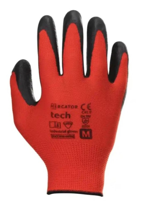 Manusi de protectie munca, rosu-negru [1]