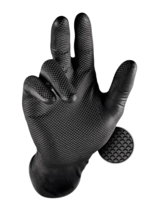 Manusi nitril negre pentru mecanici, 50 buc/set [1]