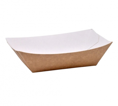 AMBALAJE CATERING - Barcute cerate din carton kraft natur