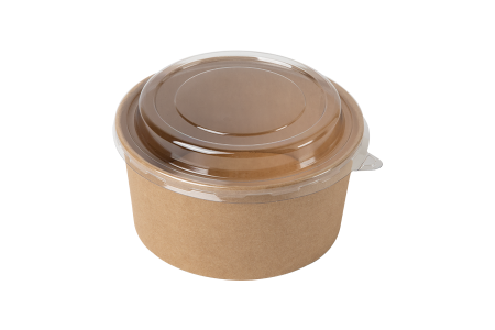 Caserole si boluri catering - Bol din carton pentru salata model Kraft, cu capac
