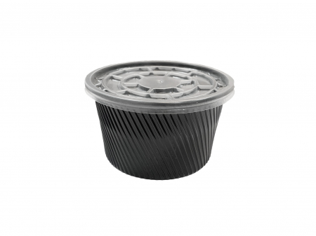Caserole si boluri catering - Bol supa PP negru + capac