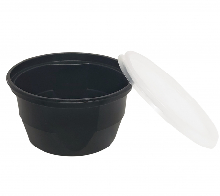 Bol supa PP negru 460 ml + capac [1]