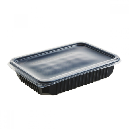 PROMOTII - Caserole negre pentru microunde + capac transparent