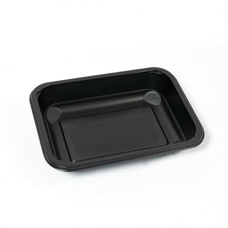 Caserole si boluri catering - Caserole meniu mic din polipropilena neagra 187x137x36