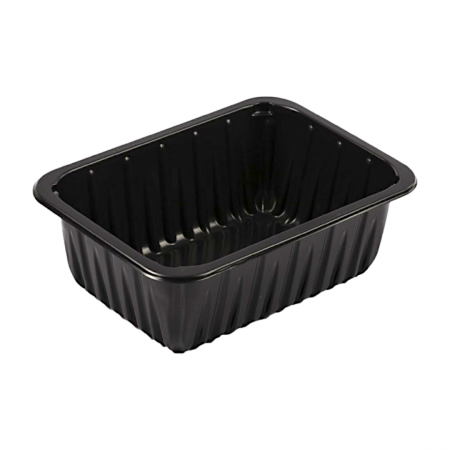 AMBALAJE CATERING - Caserole meniu mic din polipropilena neagra 187x137x60