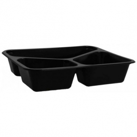 Caserole meniu din polipropilena neagra 227x178x40