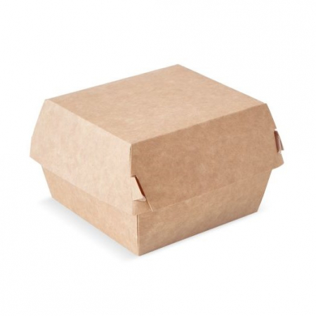 Produse din carton - Cutie carton burger mediu kraft 110x110x90