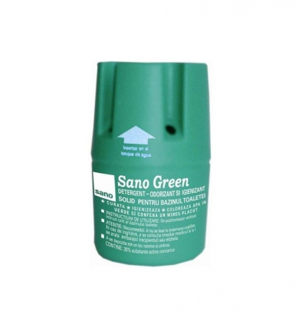 Odorizant solid pentru bazinul toaletei Sano Blue 150g [0]