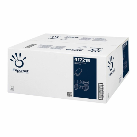 Prosoape pliate - Prosop pliat alb 2 straturi 21x24 Papernet 417215