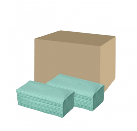 Prosoape pliate - Prosop pliat verde, 21x25, 250 foi/set