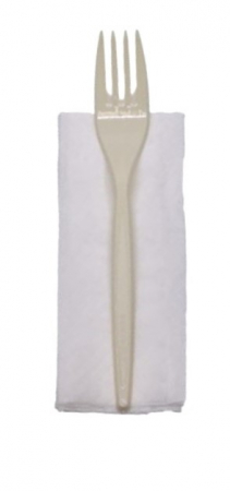 Produse din plastic - Set LUX reutilizabil furculita + servetel, ambalat individual