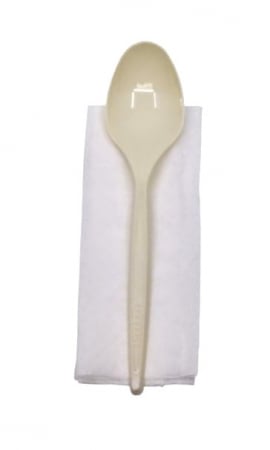 Produse din plastic - Set LUX reutilizabil lingura + servetel, ambalat individual, reutilizabil