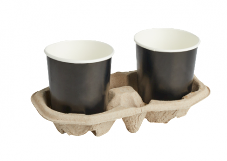 AMBALAJE CATERING - Suport din cofrag pentru pahare cafea,  60 buc/set