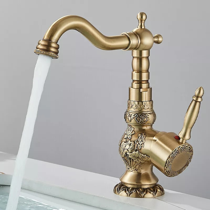 Baterie Baie și Bucătărie BisDesign®, Finisaj Bronz Antichizat, Model Gravat, 23 cm [2]