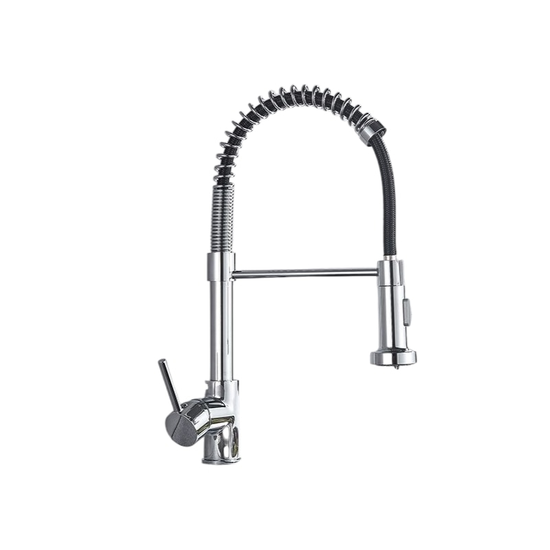 Baterie chiuvetă bucătărie crom lucios 44 cm cu duș extractabil și 2 funcții [1]