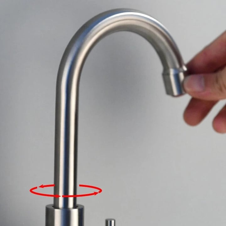 Baterie chiuvetă BisDesign® 36 cm, finisaj crom nichelat, duș extractabil cu furtun spiral [5]