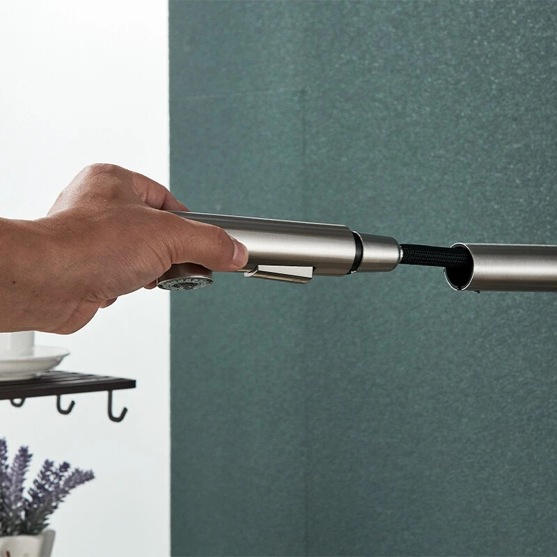 baterie bucatarie crom nichelat BisDesign dus extractabil design ergonomic 36cm [6]