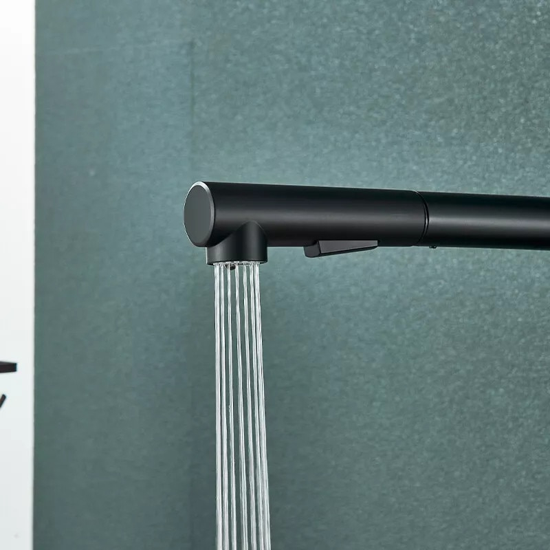 baterie bucatarie negru mat BisDesign dus extractabil design ergonomic 36cm [6]