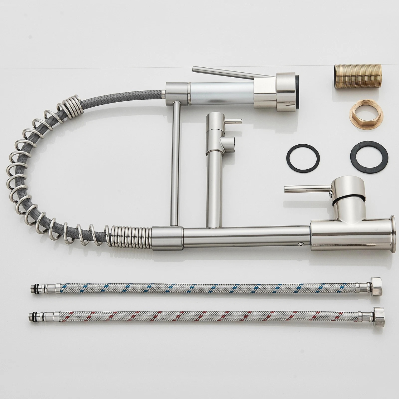 baterie bucatarie profesionala crom nichelat BisDesign cu dus flexibil 360 [9]