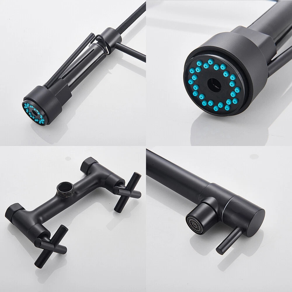 baterie bucatarie perete negru mat BisDesign dus profesional 44cm [9]