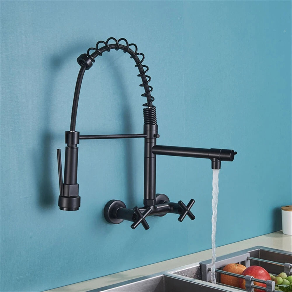 baterie bucatarie perete negru mat BisDesign dus profesional 44cm [3]