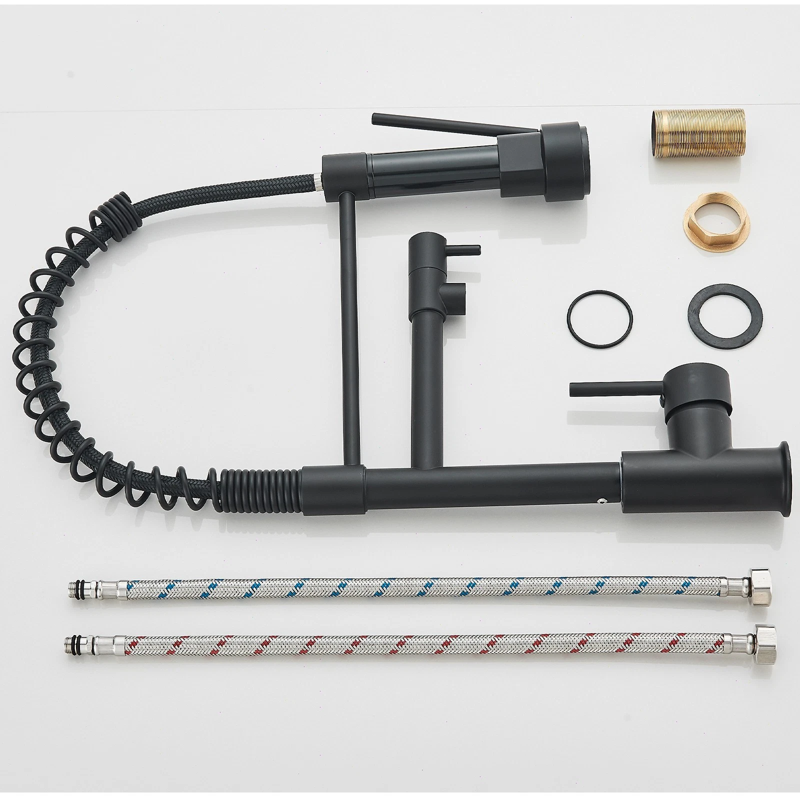 baterie bucatarie profesionala negru mat BisDesign cu dus flexibil 360 [17]