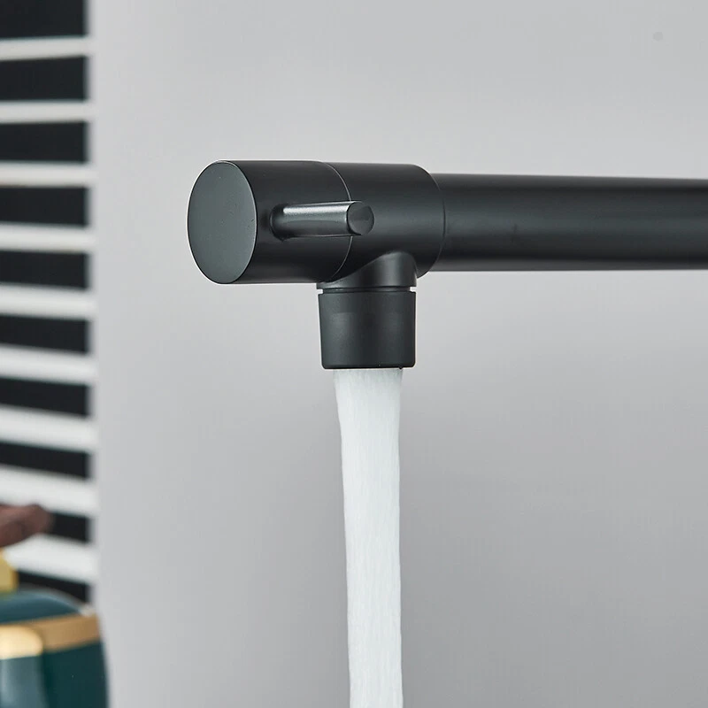 baterie bucatarie profesionala negru mat BisDesign cu dus flexibil 360 [9]