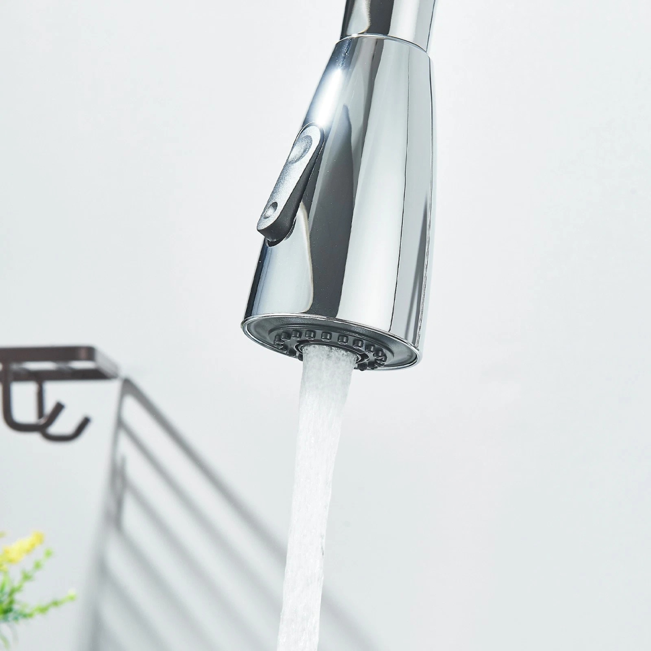 Baterie bucatarie crom lucios cu dus extractabil 3 functii BisDesign [7]