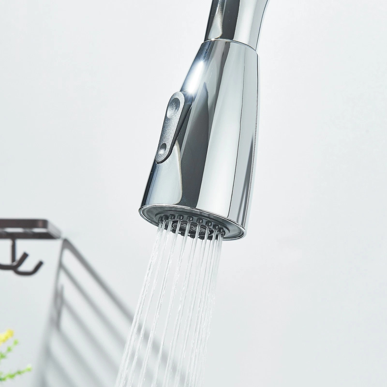 Baterie bucatarie crom lucios cu dus extractabil 3 functii BisDesign [6]