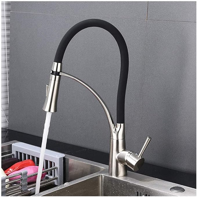Baterie Bucătărie BisDesign® Crom Nichelat cu Duș Maleabil 44 cm [4]