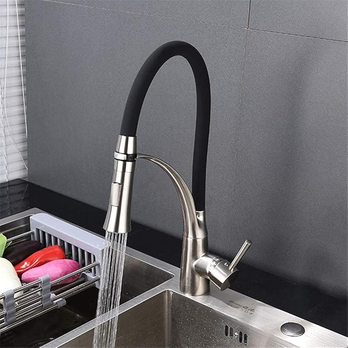 Baterie Bucătărie BisDesign® Crom Nichelat cu Duș Maleabil 44 cm [5]