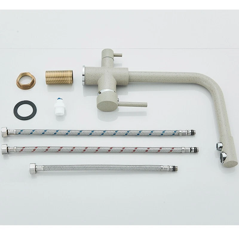 baterie bucatarie bej granit pigmentat BisDesign cu apa filtrata 31cm [10]