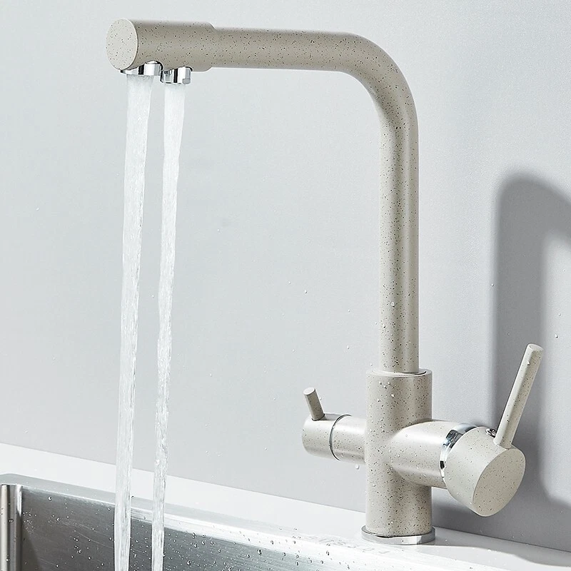 baterie bucatarie bej granit pigmentat BisDesign cu apa filtrata 31cm [2]