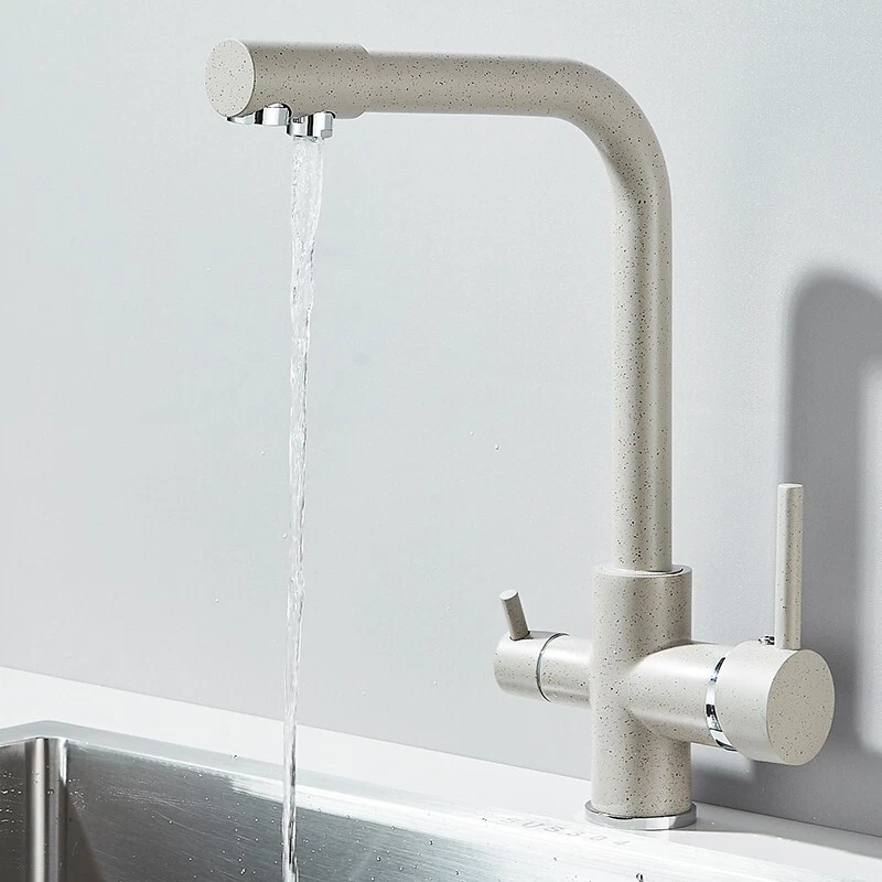 baterie bucatarie bej granit pigmentat BisDesign cu apa filtrata 31cm [4]