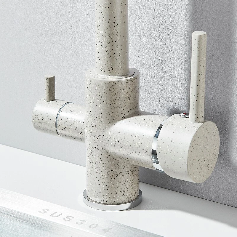 baterie bucatarie bej granit pigmentat BisDesign cu apa filtrata 31cm [8]