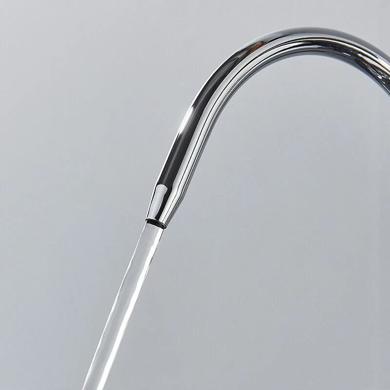 Baterie bucatarie crom lucioasa cu apa filtrata si dus extractabil 41 cm BisDesign [7]