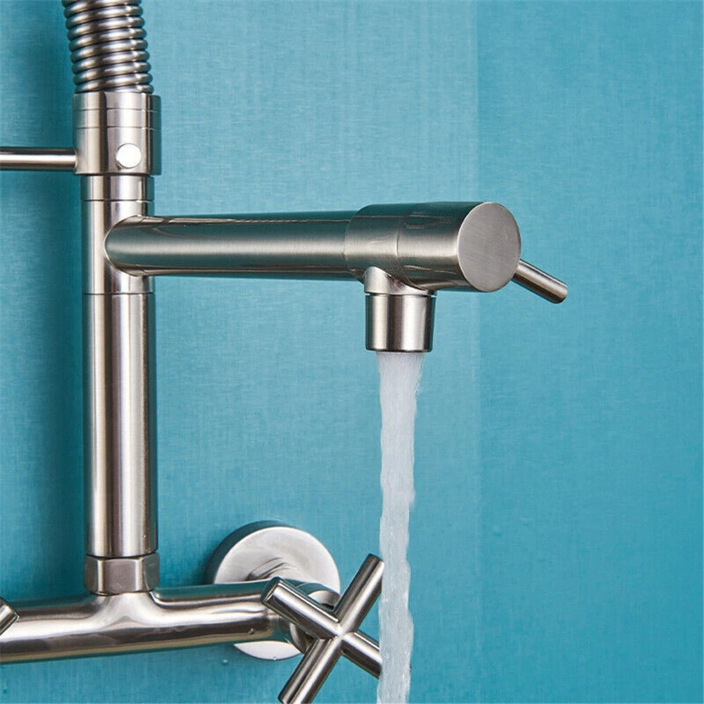 baterie bucatarie perete crom nichelat BisDesign dus profesional 44cm [6]