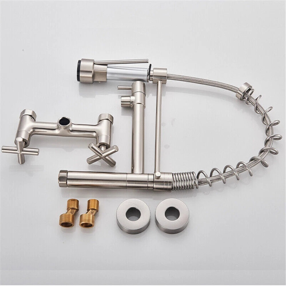 baterie bucatarie perete crom nichelat BisDesign dus profesional 44cm [8]