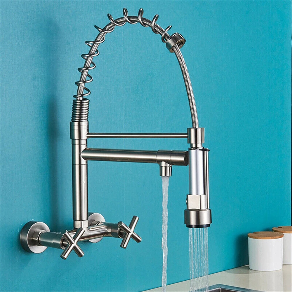 baterie bucatarie perete crom nichelat BisDesign dus profesional 44cm [4]