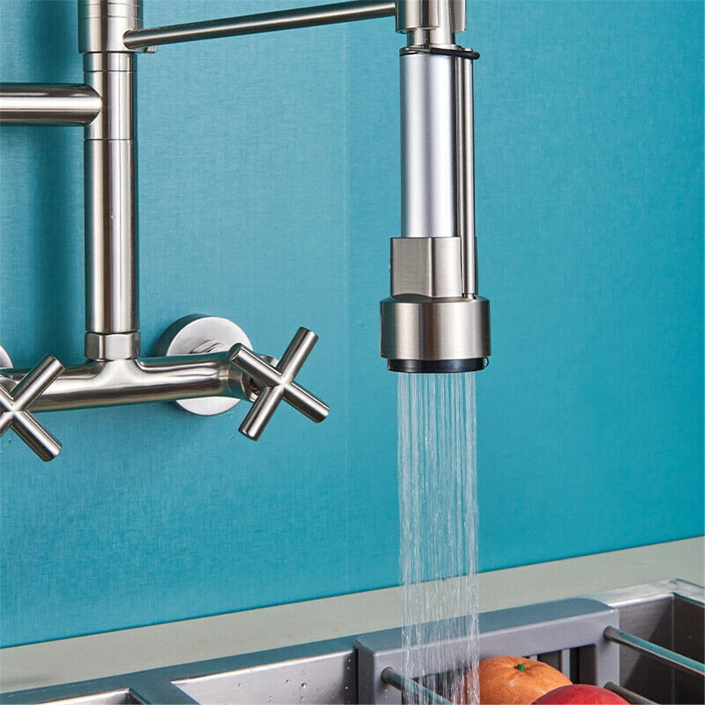 baterie bucatarie perete crom nichelat BisDesign dus profesional 44cm [5]