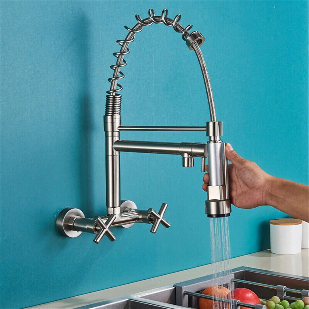 baterie bucatarie perete crom nichelat BisDesign dus profesional 44cm [3]